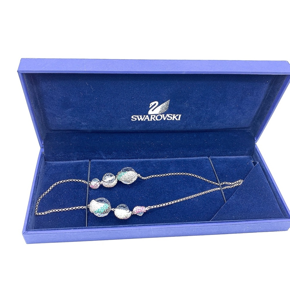 Swarovski Crystal Balls Silver-Plated Necklace